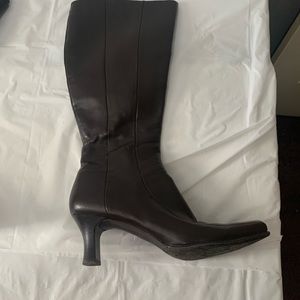 Kenneth Cole Reaction Brown Tall Heeled Boots Size 10M